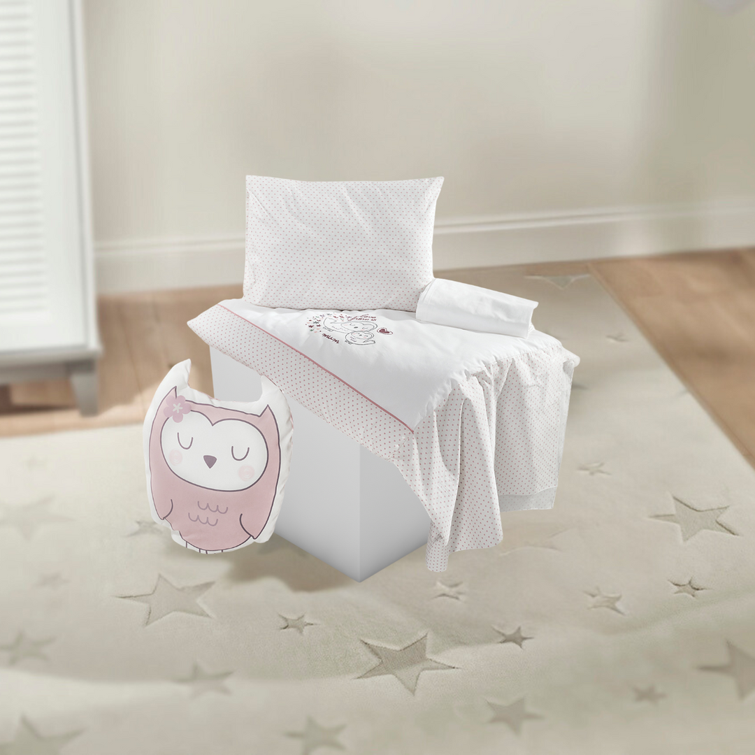 Бебешки спален комплект Sofy Pink (60x120 см) за детско легло