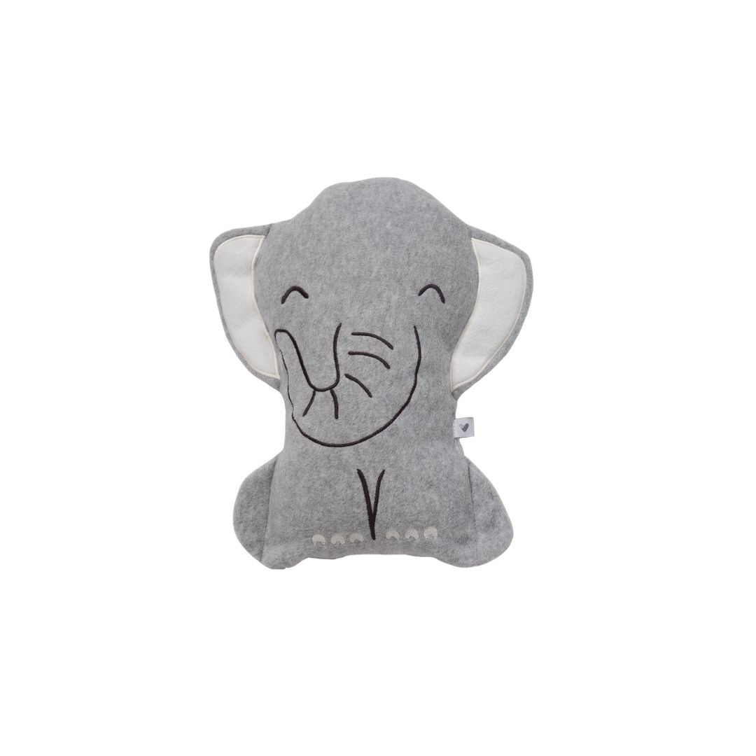 Бебешка декоративна възглавничка Elephant 35×35 см от мек 100% полиестер с вътрешен пълнеж.