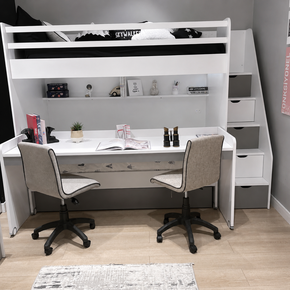 Горно легло Neo Grey (90x200 см) като решение за две нива на сън