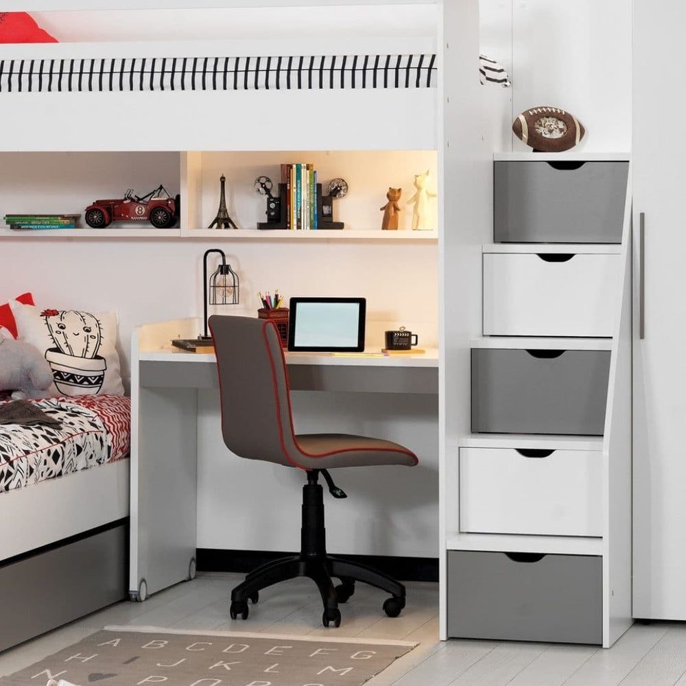 Горно легло Neo Grey (90x200 см) с детайл от изработката