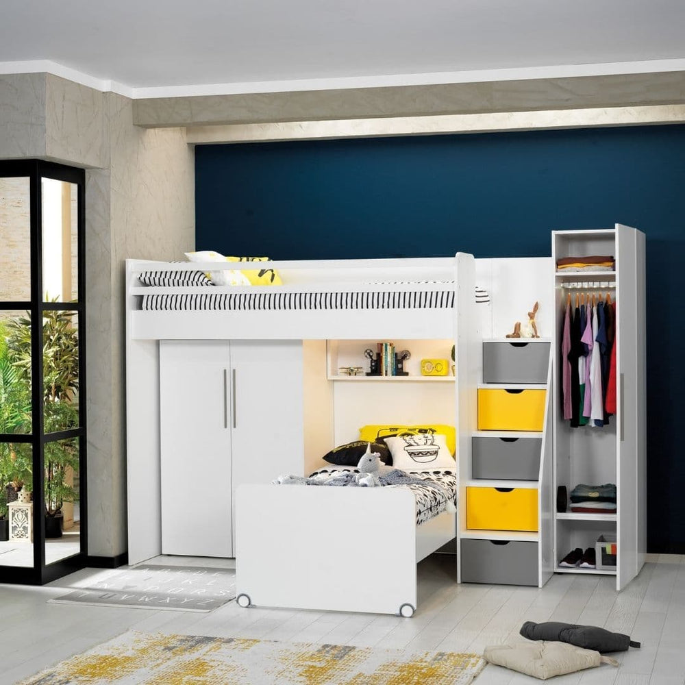 Горно легло Neo Yellow (90x200 см) с практична и подредена визия