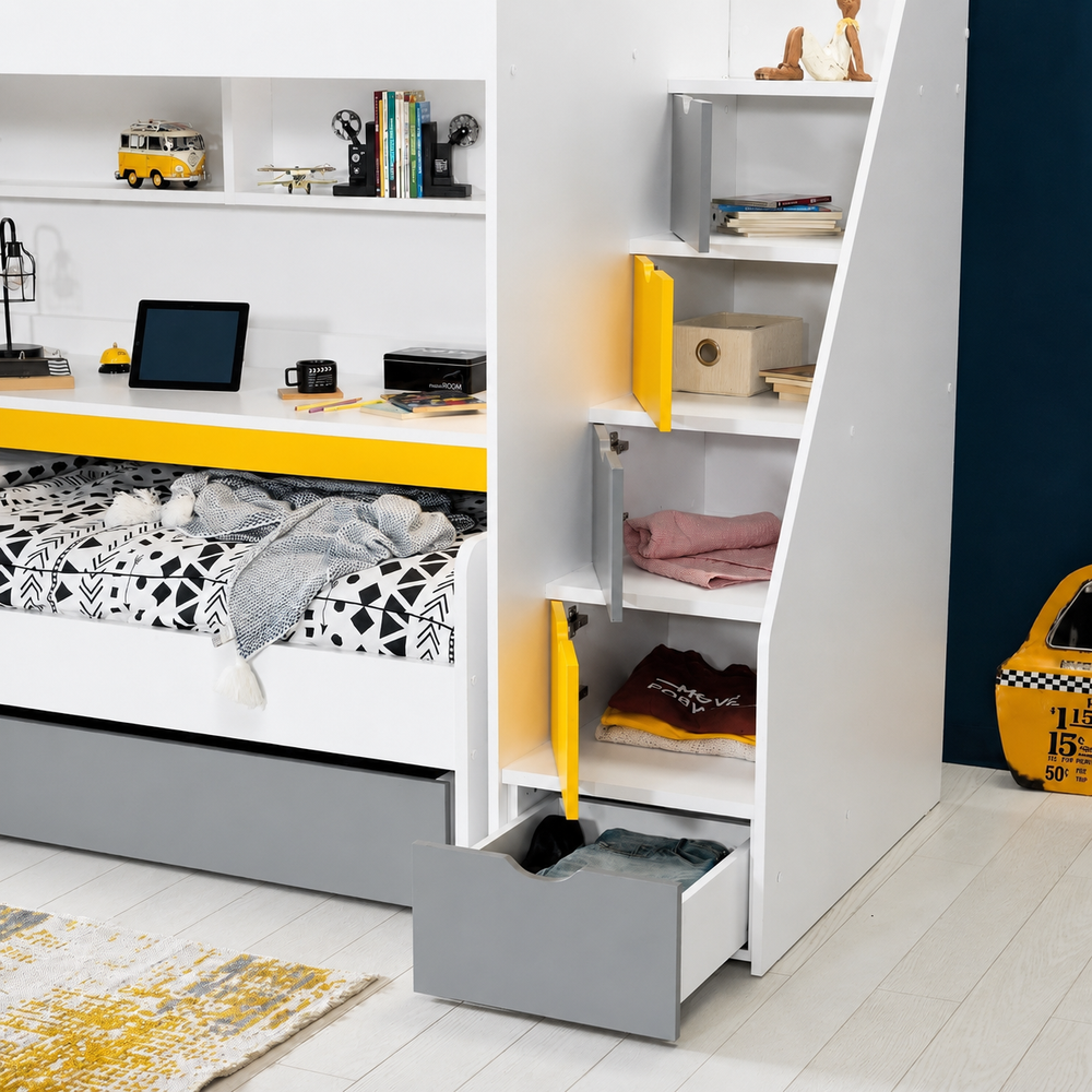 Горно легло Neo Yellow (90x200 см) като решение за две нива на сън