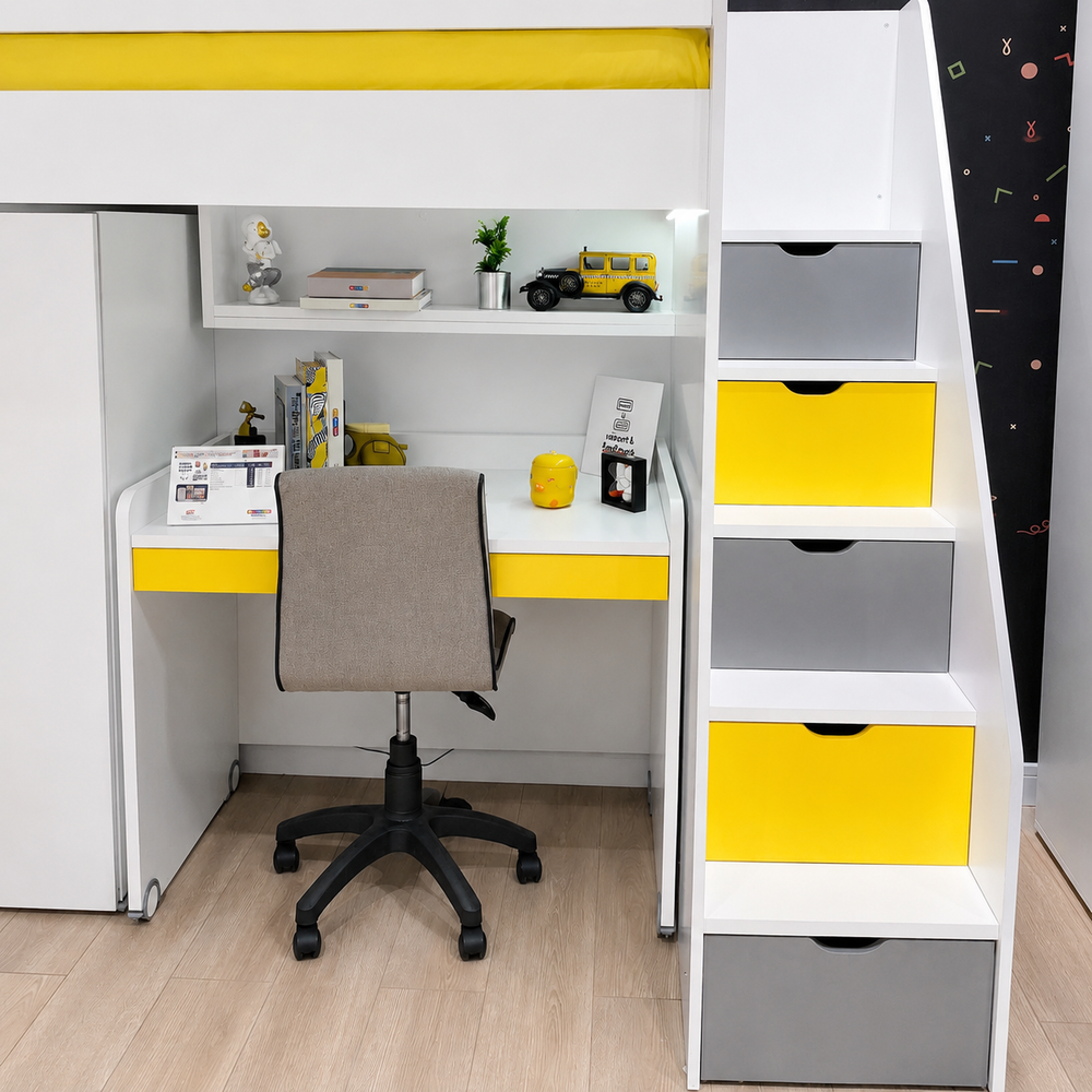 Горно легло Neo Yellow (90x200 см) за детска стая