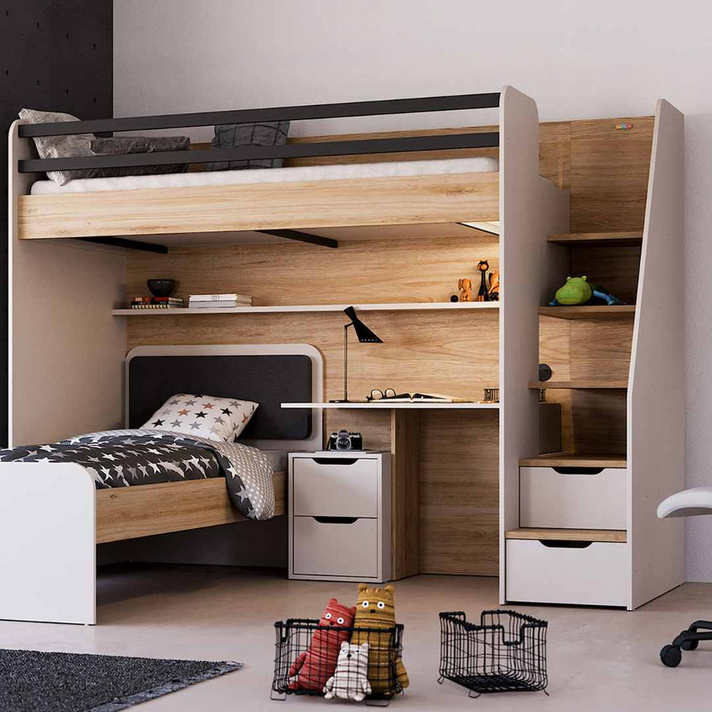 Горно легло New Options (90x200 см) с детайл от изработката